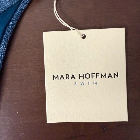 Anthropologie Mara Hoffman Kay Terry Fabric Bikini Bottom in Slate Blue XL - Picture 4 of 11